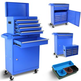 5 Drawer Rolling Toolbox (Color: Blue)