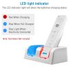 For Wii Remote Controller Charger Dual Charge Dock with Two 2800mAh Rechargeable Batteries