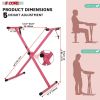 5 CORE Keyboard Stand Single X Style Adjustable Digital Electric Piano Riser Durable & Sturdy Music Synthesizer Holder Stands For 61 76 88 Keys - KS 1