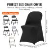 VEVOR Stretch Spandex Folding Chair Covers, Universal Fitted Chair Cover, Removable Washable Protective Slipcovers, for Wedding, Holiday, Banquet