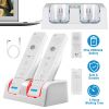 For Wii Remote Controller Charger Dual Charge Dock with Two 2800mAh Rechargeable Batteries