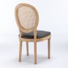 French Style Solid Wood Frame Dining Chair,Set of 2