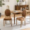 French Style Solid Wood Frame Dining Chair,Set of 2