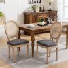 French Style Solid Wood Frame Dining Chair,Set of 2