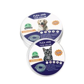 Flea & Tick Collar for Cats and Dogs; 2 Pack; 14 Months Protection; Kills & Repels Fleas and Ticks; Adjustable length (Colour: Purple-cans, size: Dog - Length 63cm)