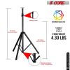 5 Core Speaker Stand Tripod Floor Tall Adjustable Up to 72 Inch DJ Studio Monitor Stands Pole Mount - SS ECO 1PK WOB