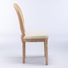 French Style Solid Wood Frame Dining Chair,Set of 2