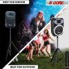 5 Core Speaker Stand Tripod Floor Tall Adjustable Up to 72 Inch DJ Studio Monitor Stands Pole Mount - SS ECO 1PK WOB