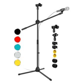 5 Core Tripod Mic Stand Floor Adjustable 31 to 76 Inches Boom Arm Holder Microphone Stands 360 Degree Rotating + Dual Mic - MS DBL (SKU: MS DBL)