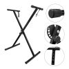 5 CORE Keyboard Stand Single X Style Adjustable Digital Electric Piano Riser Durable & Sturdy Music Synthesizer Holder Stands For 61 76 88 Keys - KS 1