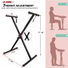 5 CORE Keyboard Stand Single X Style Adjustable Digital Electric Piano Riser Durable & Sturdy Music Synthesizer Holder Stands For 61 76 88 Keys - KS 1