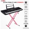 5 CORE Piano Keyboard Stand Double X Style Heavy Duty Adjustable Digital Electric Piano Riser Durable & Sturdy Music Synthesizer Holder Stands For 61