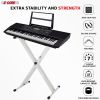 5 CORE Piano Keyboard Stand Double X Style Heavy Duty Adjustable Digital Electric Piano Riser Durable & Sturdy Music Synthesizer Holder Stands For 61