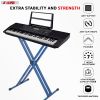 5 CORE Piano Keyboard Stand Double X Style Heavy Duty Adjustable Digital Electric Piano Riser Durable & Sturdy Music Synthesizer Holder Stands For 61